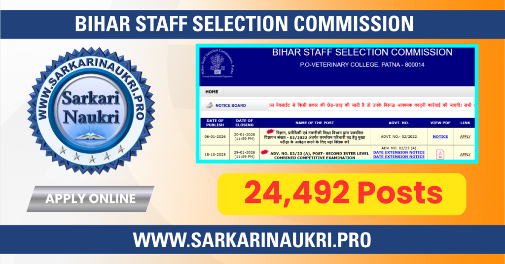 #BSSC Bihar Staff Selection Commission